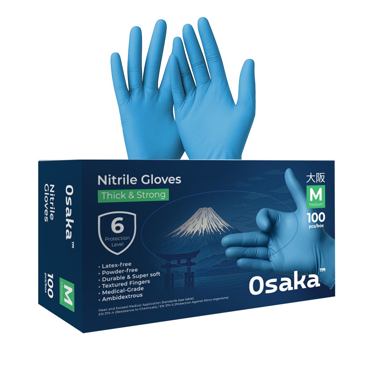 Nitrile Gloves - כפפות ניטריל מקצועיות 3.5 גרם Osaka