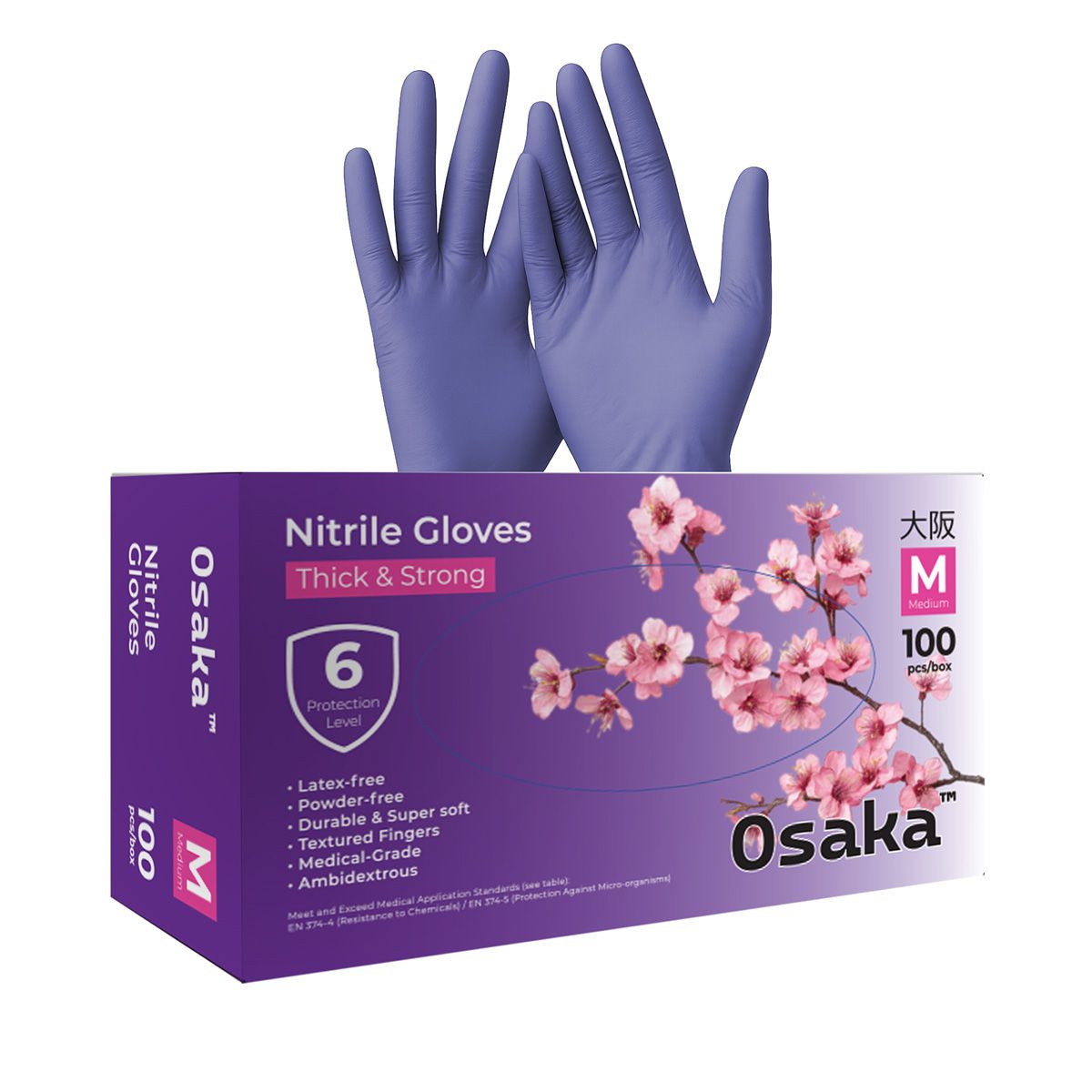 Nitrile Gloves - כפפות ניטריל מקצועיות 3.5 גרם Osaka