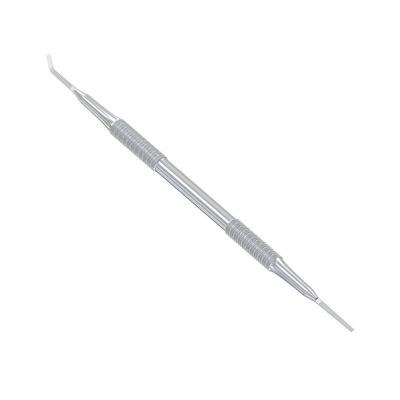 Двусторонняя кюретка для вросшего ногтя — прямой острый край / изогнутый квадратный край
DSI Exclusive Skin Pusher