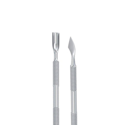 Двусторонний пушер для кутикулы DSI Exclusive – плоский округлый край / заострённый край «клевер»