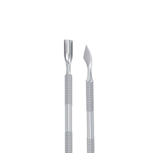 Двусторонний пушер для кутикулы DSI Exclusive – плоский округлый край / заострённый край «клевер»