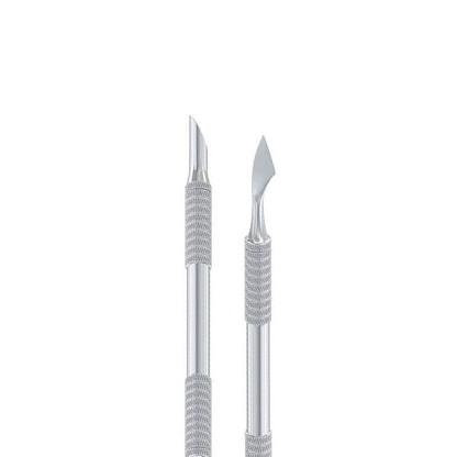 Двусторонний пушер для кутикулы DSI Exclusive – скошенный пушер / заострённый край «клевер»