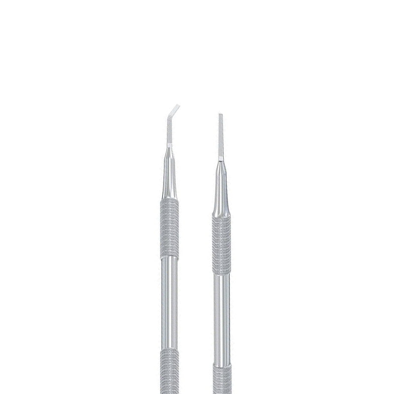 Двусторонняя кюретка для вросшего ногтя — прямой острый край / изогнутый квадратный край
DSI Exclusive Skin Pusher