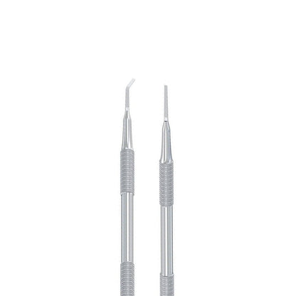 Двусторонняя кюретка для вросшего ногтя — прямой острый край / изогнутый квадратный край
DSI Exclusive Skin Pusher